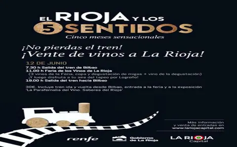 ‘La Rioja Capital’ fletará un tren desde Bilbao para acudir a la Feria de los Vinos de La Rioja el 12 de junio