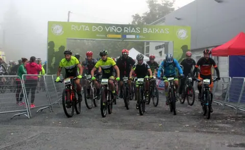 Cerca de 400 personas acudieron a la 1ª BTT Ruta do Viño Rías Baixas celebrada en Vedra