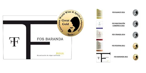 Fos Baranda 2012 obtiene la medalla Gran Oro en el concurso World Wine & Spirits Competition 2017