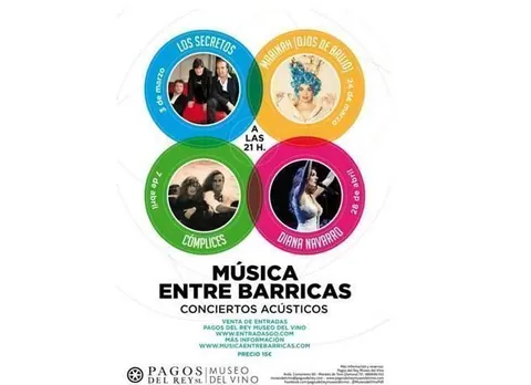 Los Secretos, Cómplices, Diana Navarro y Marinah, cartel del II ciclo ‘Música entre Barricas’ en Pagos del…