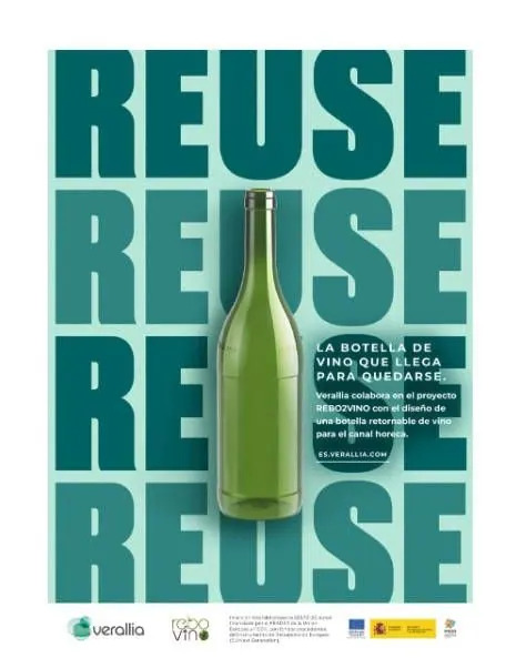 Botella retornable de vino