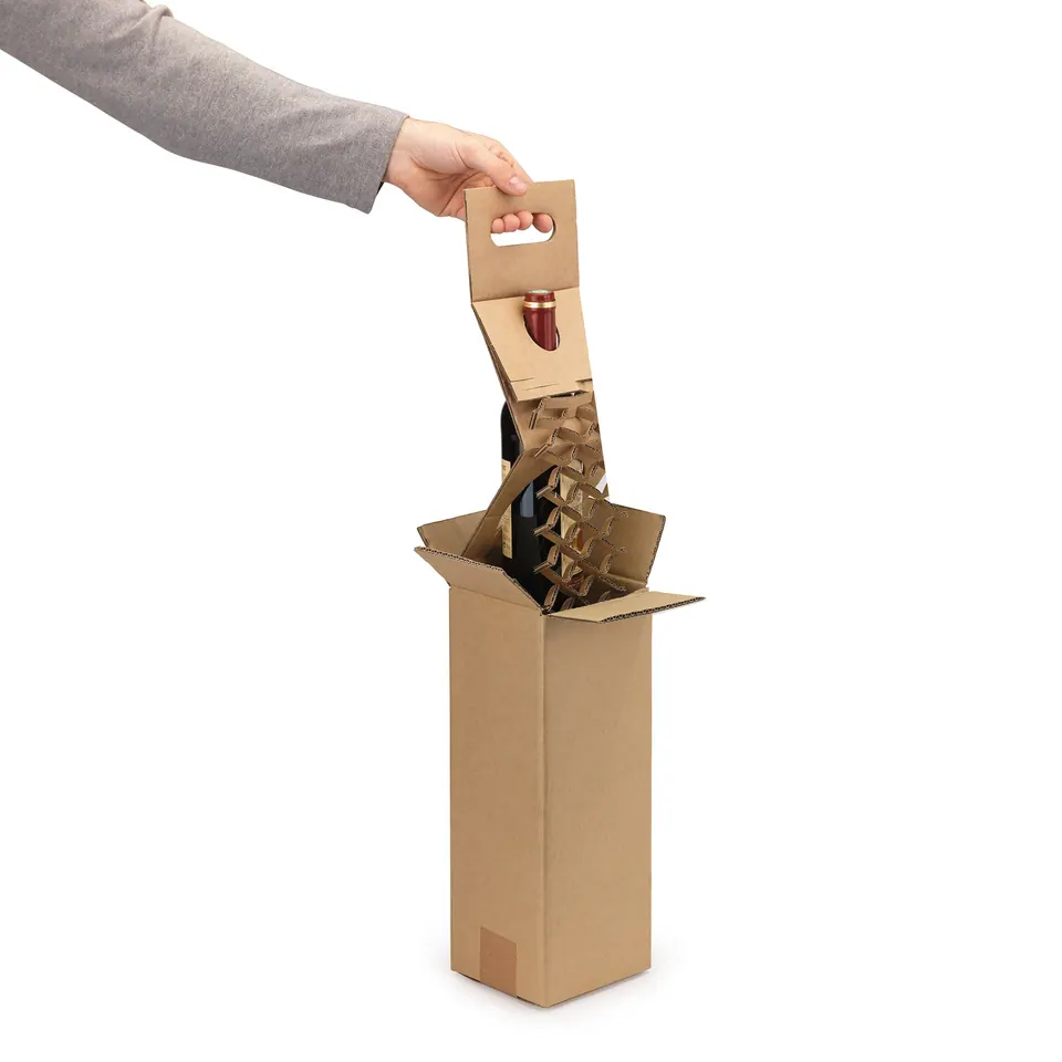 Caja de cartón con sujeción integrada